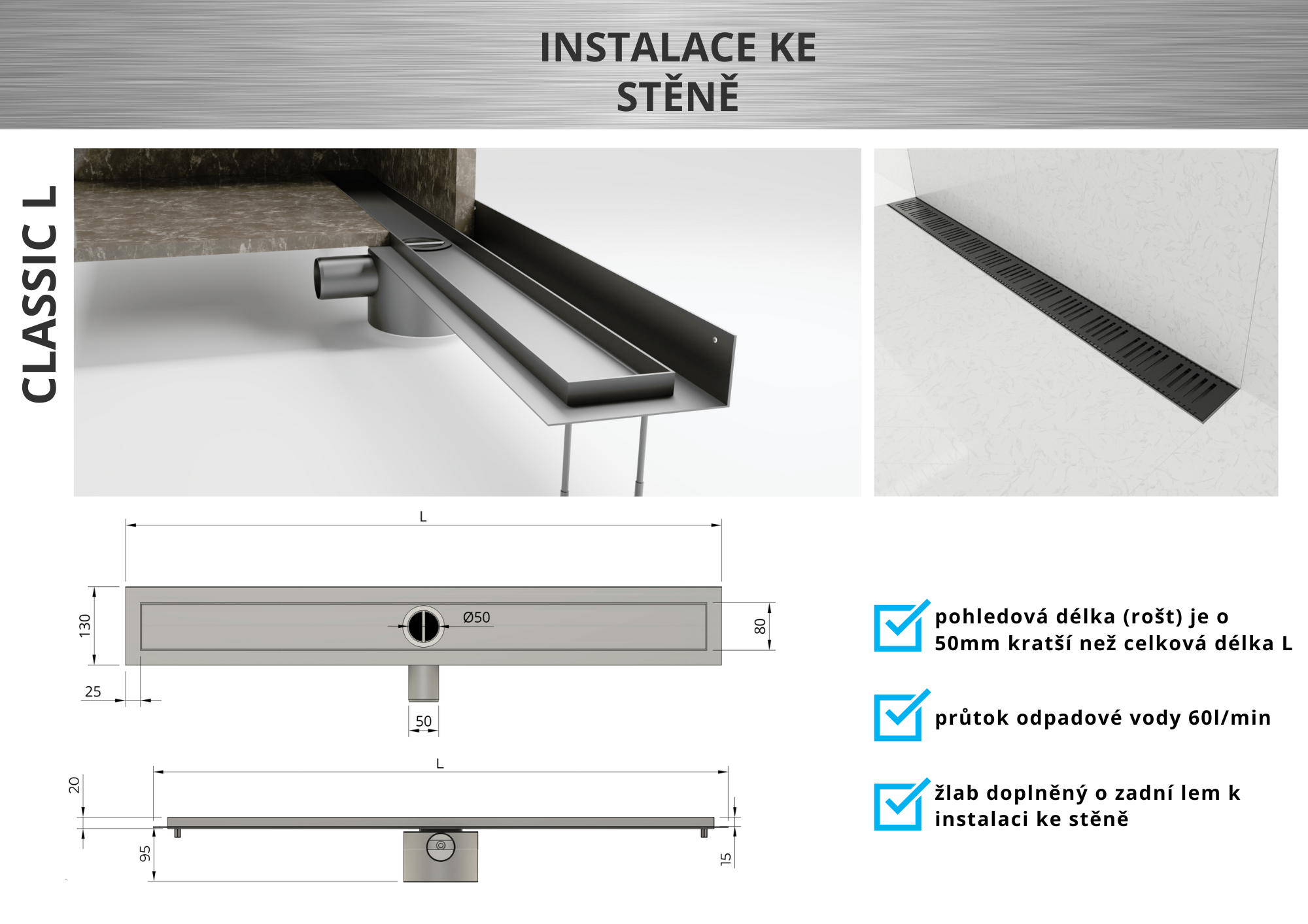 instalace ke stěně